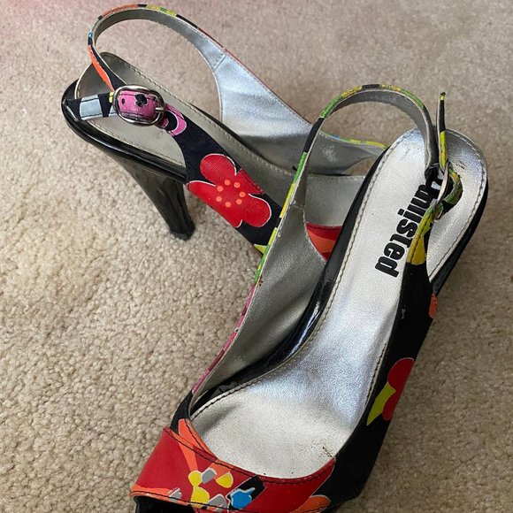 Unlisted Multi Color Open Toe High Heels - Picture 2 of 2